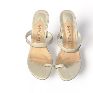 MACKINJ hi heel dessert beige‎ color Size 7 slightly worn great condition.